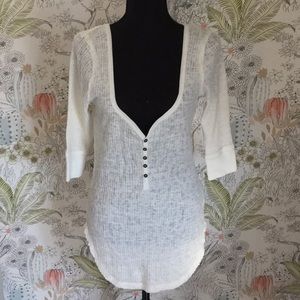 We the free wight button up long sleeve top